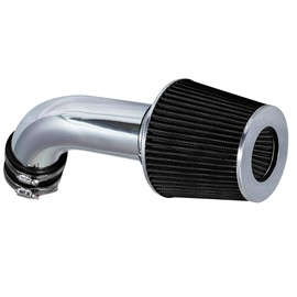 Rtunes Racing Short Ram Air Intake Kit + Filter Combo BLACK Compatible For 06-08 A3 2.0L / 05-07 Golf / 06-08 Jetta/Passat 2.0L Turbo