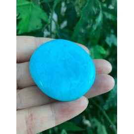 WHOLESALE Aragonite Smooth Stones, Blue Aragonite Worry Stone, Palm Stone, Smooth Aragonite Gemstone, Pocket Stone (1 Stone)