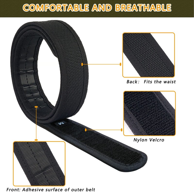 Fantecia Tactical Belt, 1.7 Inch Inner and Outer Belt with