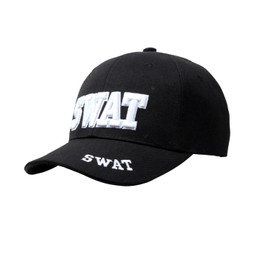BORFUE Adults SWAT Hat Adjustable Size Headpiece Role Play Cosplay Party Embroidery Hats Police Costume Accessory