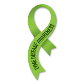 Magnet America Lyme Disease Awareness Curvy Ribbon Magnet is 6.688" x 2.5" Made for Vehicles and Refrigerators