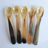 DUEBEL Set of 5 Naturally Handcrafted Buffalo Horn Spoons, 5.6"
