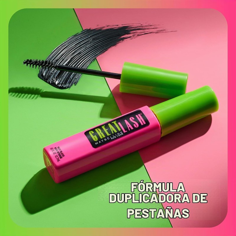 Maybelline New York Great Lash maquillaje de máscara lavable, negro