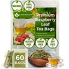 60 Raspberry Leaf Tea Bags, 100% Natural & Pure Raspberry