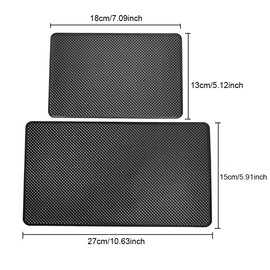 ThtRht 2 Pack Car Dashboard Anti-Slip Rubber Pad Grip Mat Magic Sticky Gripping Mat Non-Slip Nano PU Gel Grip Heavy Duty Storage Mounting Pads for Sunglasses Phone Holder Perfume Bottle Figurine