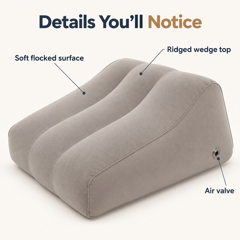 Inflatable Leg Elevation Pillow – Portable Wedge Pillow for Leg