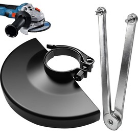 Angle Grinder Guard, 6.45 Inch, with Adjustable Flange Wrench, Adjustable Protective Shield for 4-6 Inch Blades, Compatible with Dewalt, Milwaukee, Makita, Metabo, Bosch, RYOBI Grinders