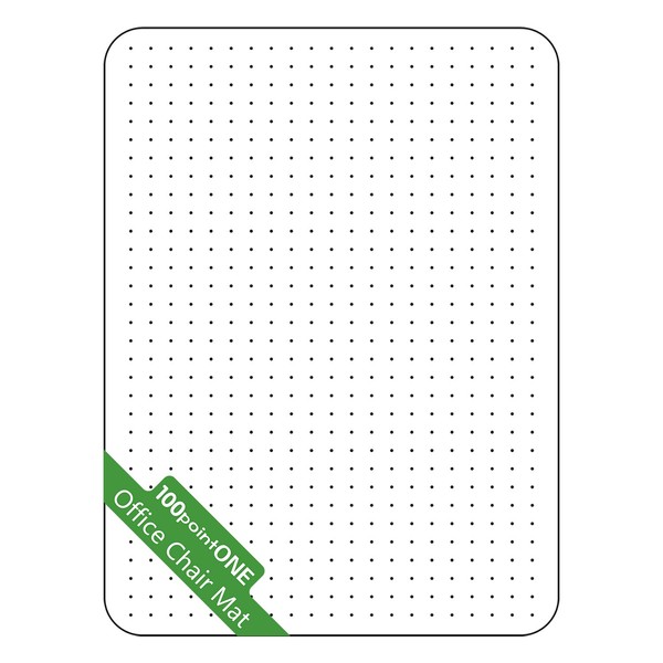 100pointONE Office Chair Mat for Carpets - Transparent Thick Floor
