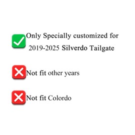 Tailgate Insert Letters Compatible with Chevy Silverado 2019 2020 2021 2022 2023 2024 2025 Accessories 3D Rear Emblems Badge with Strong Adhesive Matte Black