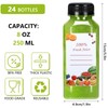 24 Pack 8oz Clear Plastic Juice Bottles with Caps, Empty