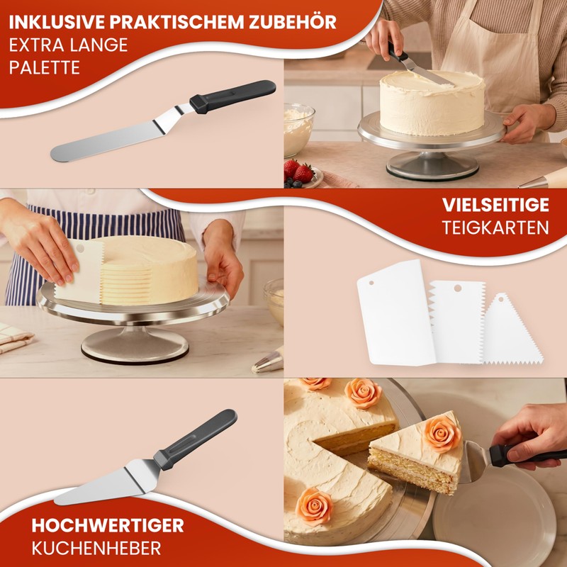 BakeBuddy Professional turntable cake (set) - 30 cm aluminium cake