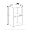 Furinno PASIR Book Shelf, 2-Tier Modern Bookshelf, Open Shelves Bookcase