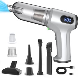 MIANMIAN Powerful Mini Car Vacuum - Cordless Handheld Vacuum Cleaner for Car, Home,Pet & Office - 20,000PA Suction, HEPA Filtration, Rechargeable Battery & Attachments