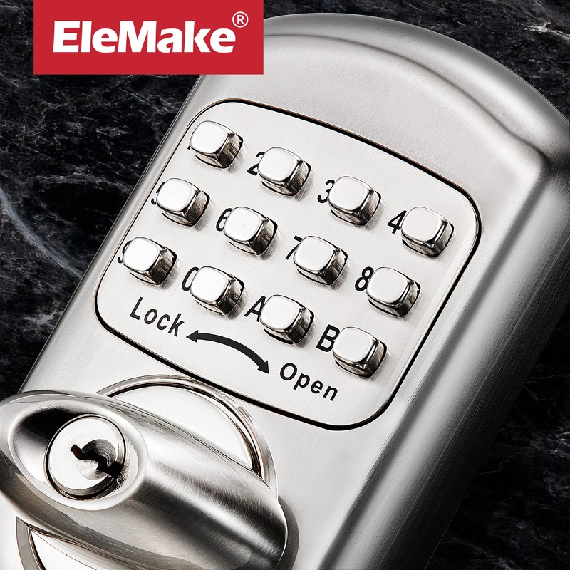 Keyless Entry Keypad Deadbolt - Digital & Mechanical Door Lock,