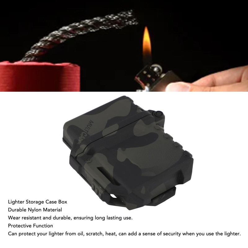 Lighter Storage Case Box Durable Portable Heat Resistant Oil Proof