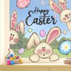 XOYTN 6 Sheets Easter Window Clings，Reusable Double-Sided Easter Bunny Rabbit