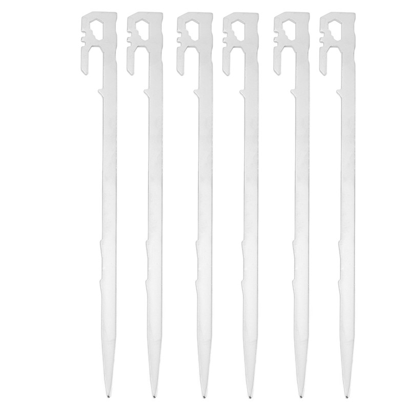 6pcs 420 Stainless Steel Canopy Tent Stakes Thickened High Hardness