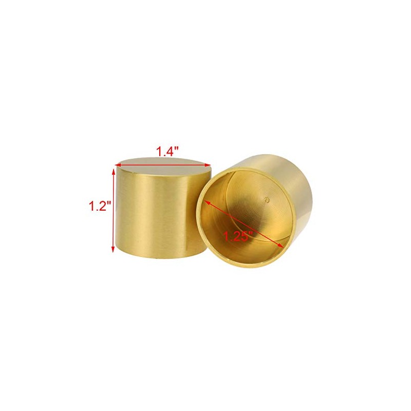 Geesatis 4 Pcs Copper Gold Furniture Pads Floor Protector Chair