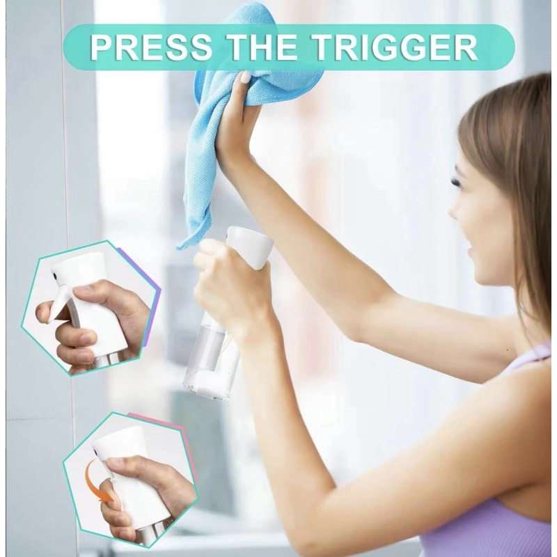 Unbranded Continuous Spray Bottle for Hairstyling, Cleaning, Plants, Misting Skin