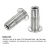 sourcing map M8 Multi-Grip Rivet Nuts, 10pcs Pre-Bulbed Shank Flat