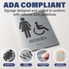 Premium Women Men's Restroom Sign for Business - ADA Compliant