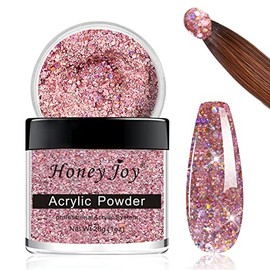 28g/box Acrylic Powder Professional Pink Shine Glitter Sequins Acrylic Nail French Manicure Powder for Nail Extension Acrylic Nail System,HJ-NAP016 (HJ-NAP017-No.22)