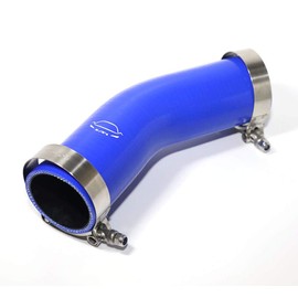 LTI Universal 4-Ply Reinforced High Performance 2.25" (57mm) ID 45 Degree Elbow Silicone Hose Coupler With T Bolt Clamp T304 Stainless Steel (2.25" BLUE)