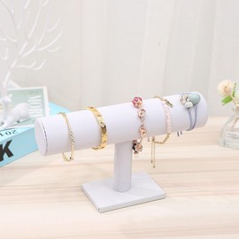 Aisoway Bracelet Holder, Bracelet Organiser, Display Stand, Velvet T-shaped Stand, for Storing Jewellery Bracelets, Watch Chains (Black)