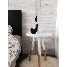 Loving swan couple – sculpture set of two swans made of ceramic in black and white – decorative figure 9”/23cm high – decoration swan for luck and harmony as a gift for Christmas