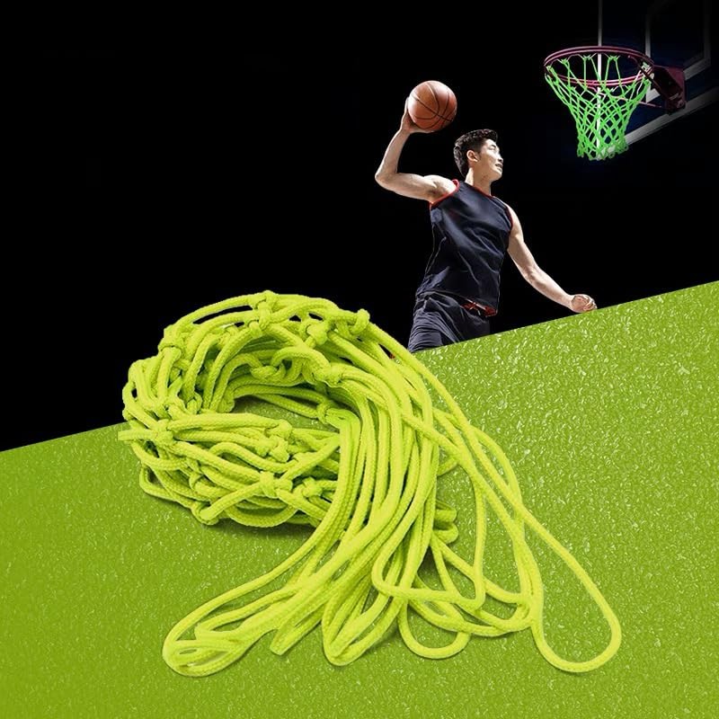AIMALL Glow-in-The-Dark Basketball Net, High-Quality Fluorescent Light-Up Hoop Net, Durable