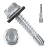 #10 x 1 (200 PCS) Metal Roofing Screws with Rubber