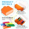 Watersay 48 Pcs Slider Pencil Case Bulk for Classroom Clear