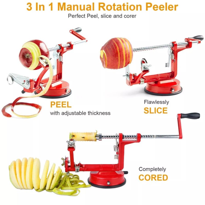 iMounTEK 3 in 1 Kitchen Apple Pear Peeler Slicer Manual