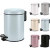 KW Soft Shade Small Round Pedal Bin 3ltr (Opal, 3