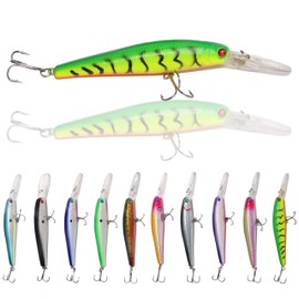 Shaddock 10pcs/lot Hard Minnow Lure Baits 3D Fishing Eyes Topwater Floating Life-like Swimbait Fishing Lures Bass Crankbait Tackle