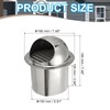 PATIKIL 6" Round Soffit Air Vents, 4" Length 304 Stainless