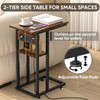 BALEINE End Table with Charging Station and 2 USB Ports,
