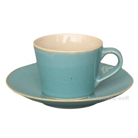 益子 Wrinkle Resistant Under Cotta Coffee Cup & Saucers 益子 Traditional Glazed