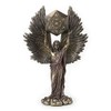 Veronese Design Archangel Metatron Holding Up Sacred Geometry Cube Statue