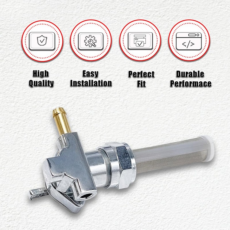 22mm Right Spigot Gas Tank Fuel Valve Petcock Switch Compatible