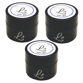 LinoGel Top Coat, Top Gel, Domestic Gel, Nail Top, 0.2 oz (5 g), Semi-Hard, Glossy, Transparent, UV LED Compatible, (Set of 3)