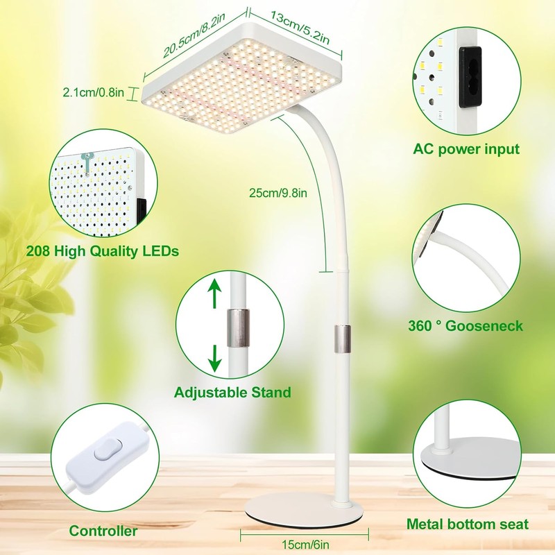 Desk Grow Light, Bright Tabletop Grow Lights for Seed Starting,