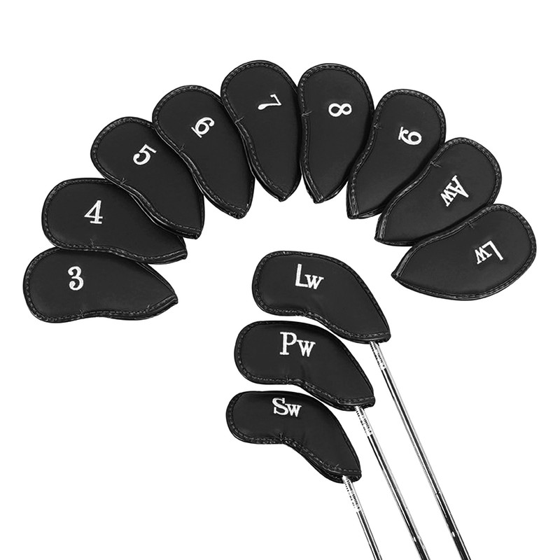 12Pcs Golf Iron Covers Set with Numbers Soft Protective Golf