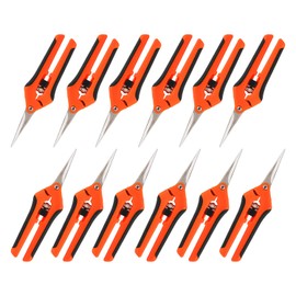 YaeCCC 12 Pack 6.5 Inch Gardening Hand Pruner Pruning Shear with Straight Stailess Steel Blades