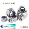 Blue Eyes Locking Nuts DIN985 Stainless Steel Hex Nuts Standard