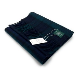 100% Soft Lambswool Clan Tartan Scarf Unisex 30cm x 180cm (Black Watch)