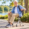 Folding Walking Cane with Seat for Outdoor Rest – Portable