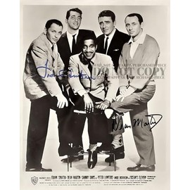 The Rat Pack Photograph 11 X 14 Inches - Magnificent Group Portrait - Publicity Picture - American Icons - Legendary Singers - Movie Stars - Comedians - Hollywood Royalty - Sinatra - Dean Martin - Sammy Davis Jr. - Vintage Memorabilia - Original Restoration - 11X14 Original Size - Rare Photo - Poster Art Print