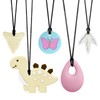 Sensory Chew Necklaces 5-Pack - BPA-Free Teething Necklace Set for