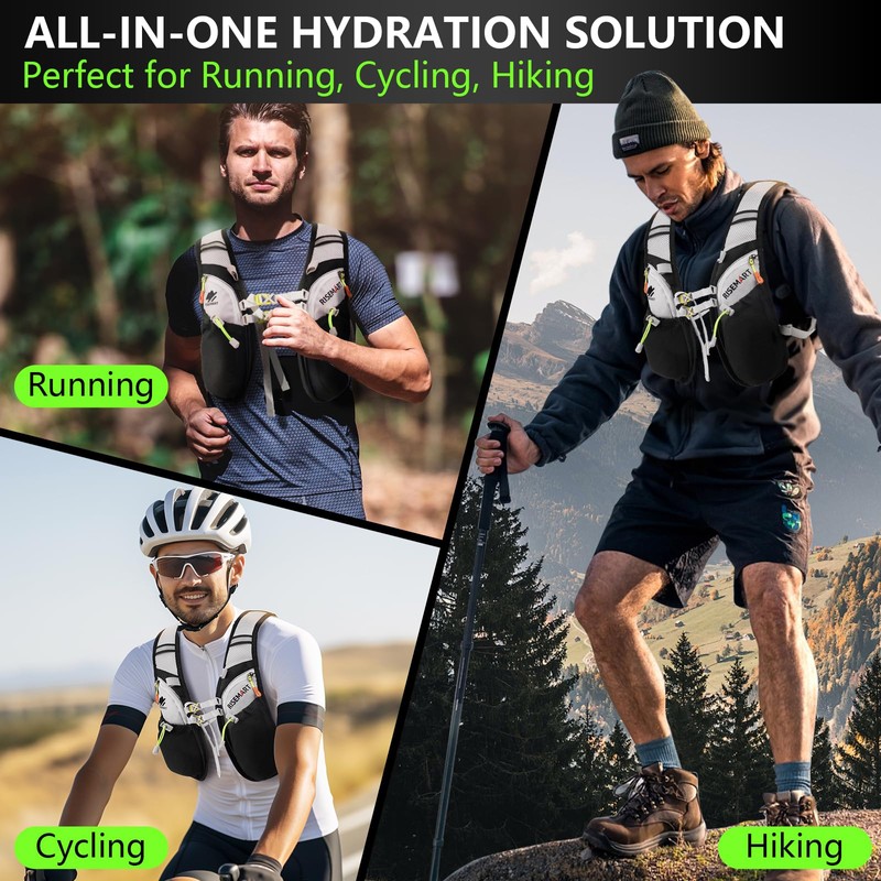 RISEMART Running Vest for Women and Men, Running Hydration Backpack